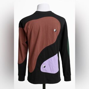 Men’s Jungles Patchwork Long Sleeve Shirt – Size Small